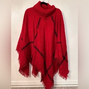 Pullover Sweater Sleveless poncho style